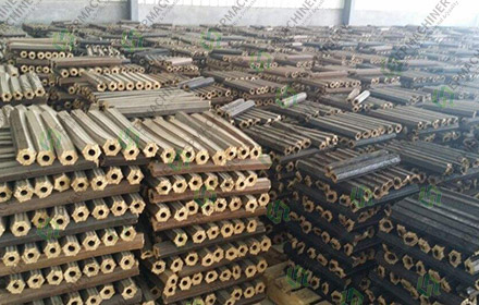 Finished Biomass Briquettes