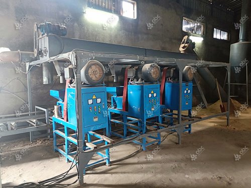 500kg/h walnut shell charcoal briquetting plant in Mexico