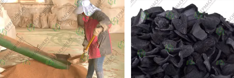 turning waste walnut shells into charcoal briquettes