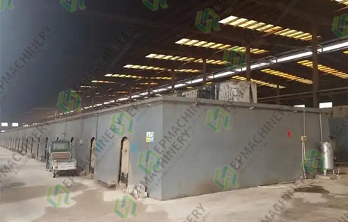 Industrial scale charcoal underground kiln