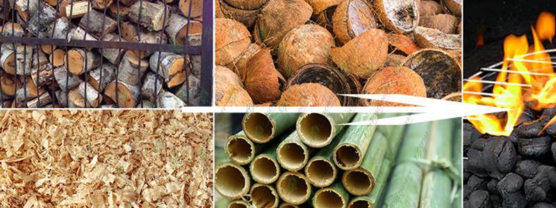 Raw materials for making charcoal